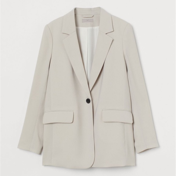 H&M Single-Breasted Jacket in Light Beige - Picture 3 of 10